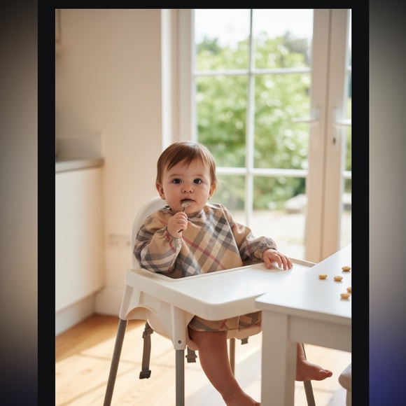 Burberry Other - NWT- Burberry’s Check-Print Bib, Size 6M-9M